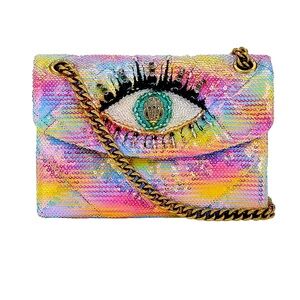 🌹 KURT GEIGER 🌹 Multicolor Sequin Evil Eye Crossbody